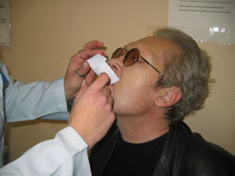 Pavel Kutsev taking medication