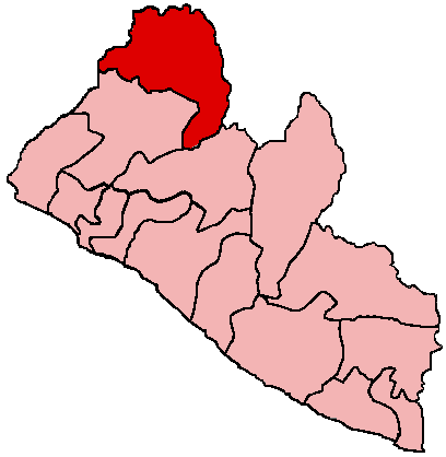 Lofa County in northernmost Liberia. Capital: Voinjama.