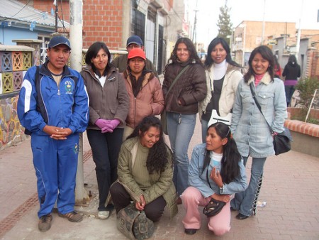 Edgar participating in an workshop in El Alto