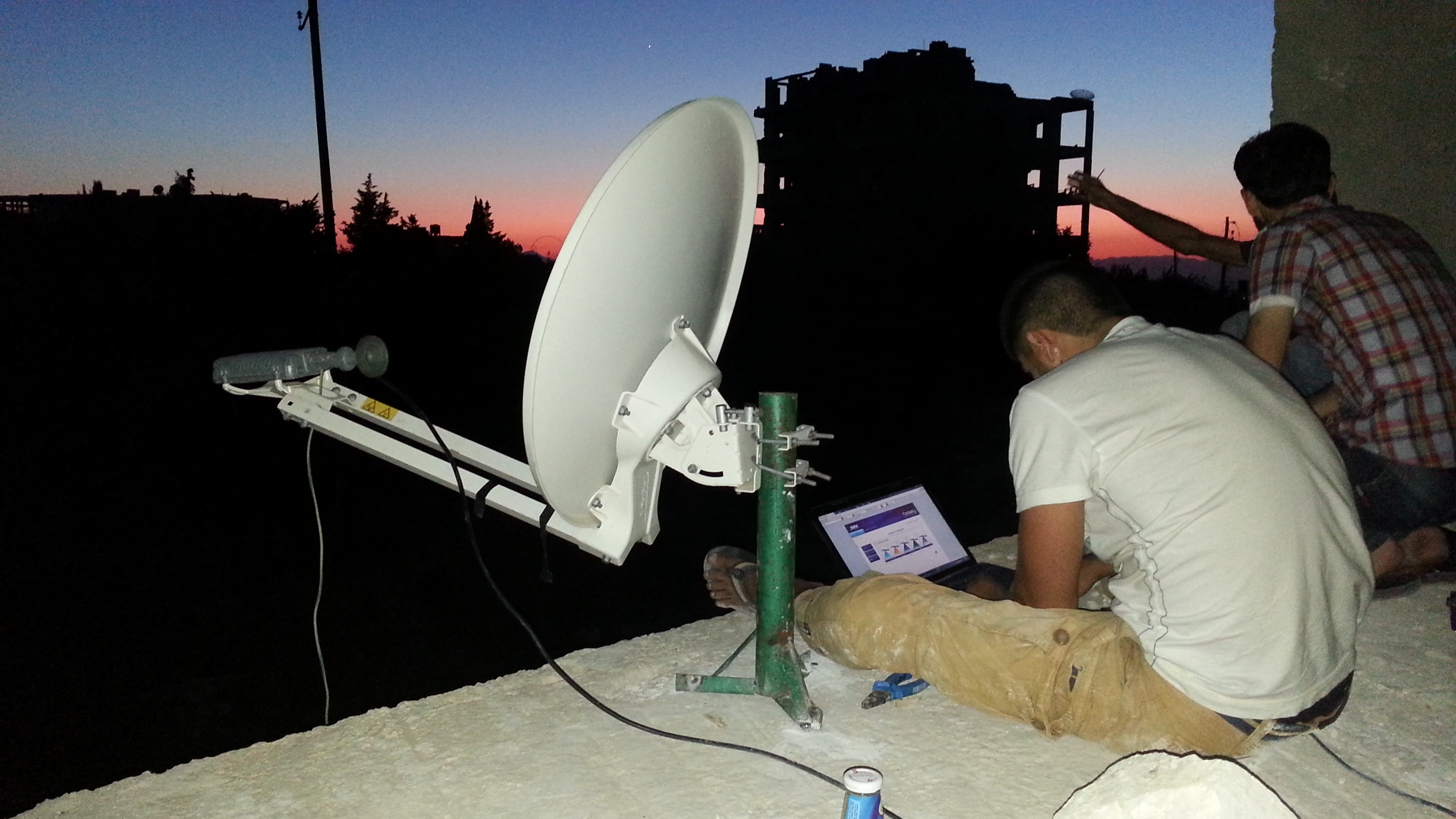 Setting up a new radio station under the cover of night (images published from ASML with permission).