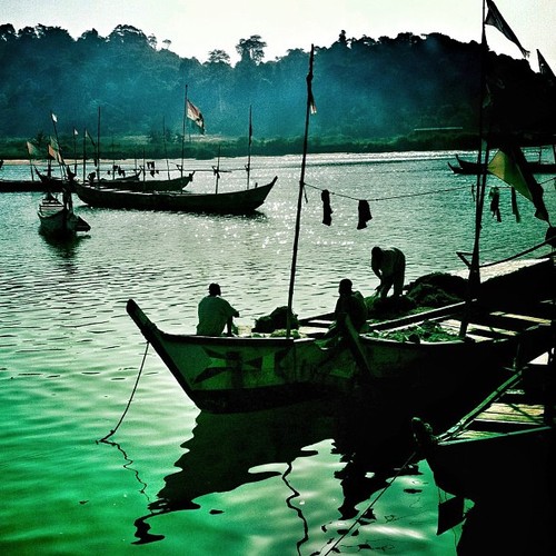 Fishing boats in the harbor in San Pedro, Ivory Coast. March 2012. Photo by Austin Merrill.