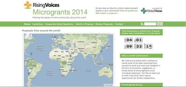 2014 Rising Voices Microgrant Platform
