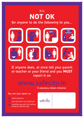A poster for schools available on the Safecity website