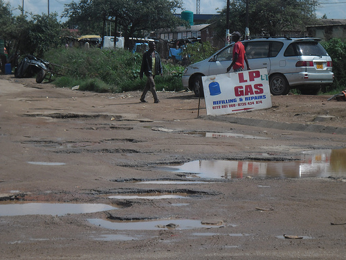 Potholes are now a very common feature among the city's roads.